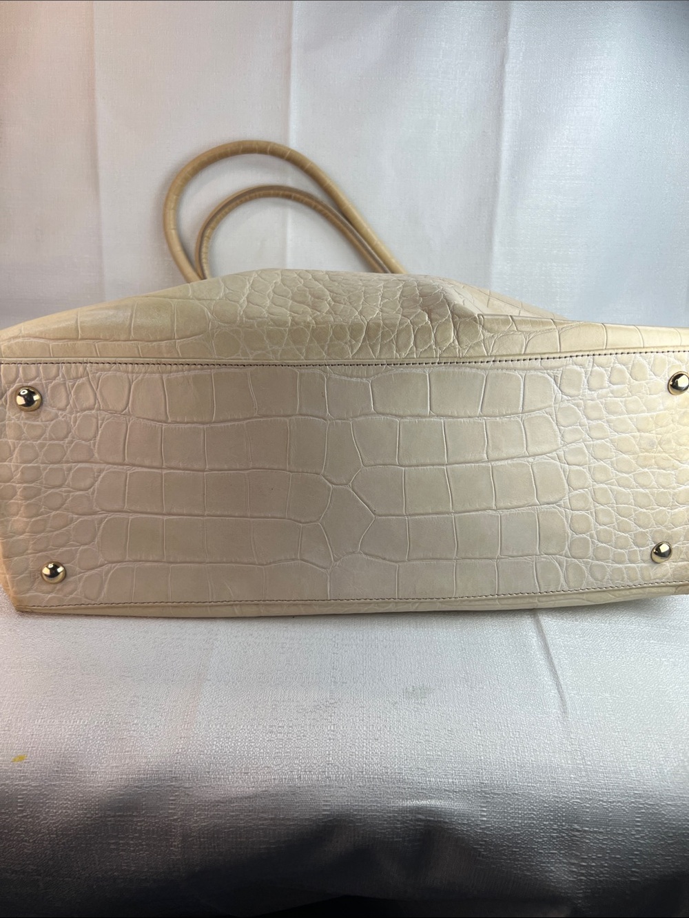 Furla crocodile embossed, beige large tote Giftaway5/19/26 - Picture 9 of 12